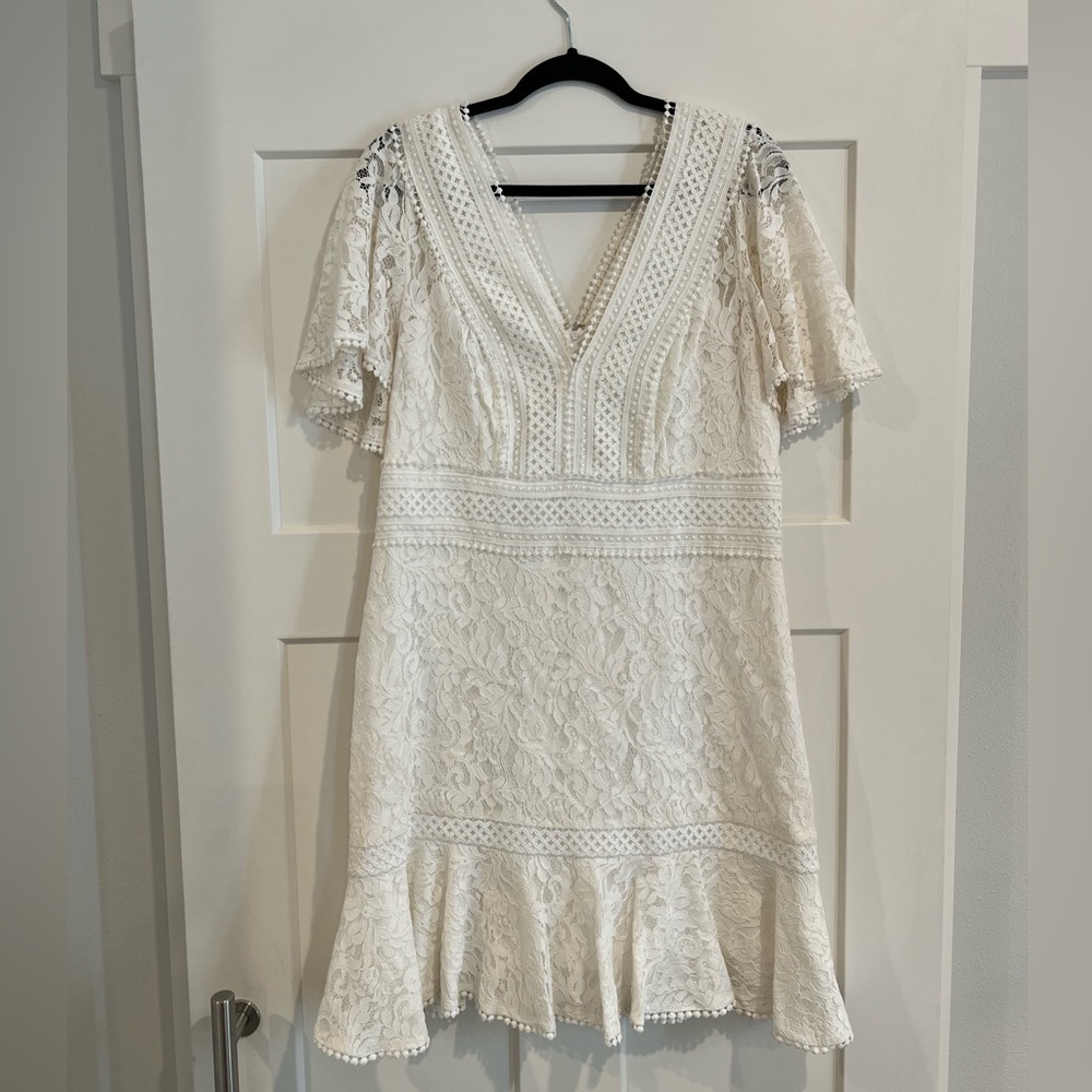 Nordstrom Eliza J Flounce Lace Dress. Worn once.